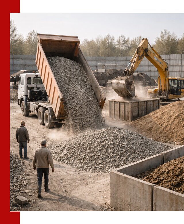 Доставка нерудных материалов с погрузкой и разгрузкой в Черногорске