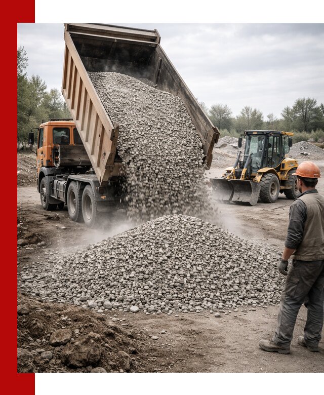 Доставка щебня в Черногорске крупными и мелкими фракциями