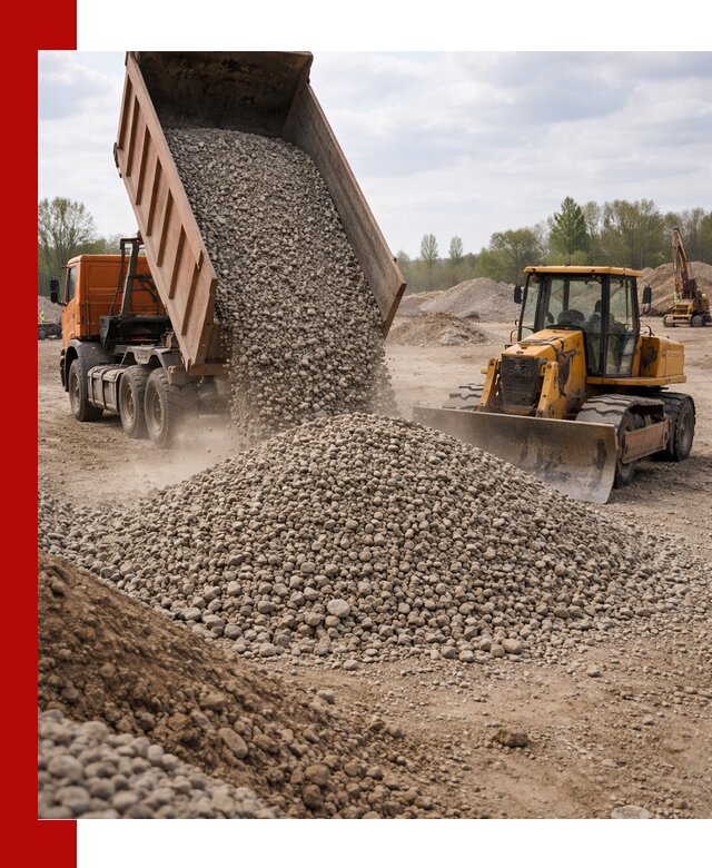 Доставка гравийного щебня фракции 40-70 в Черногорске