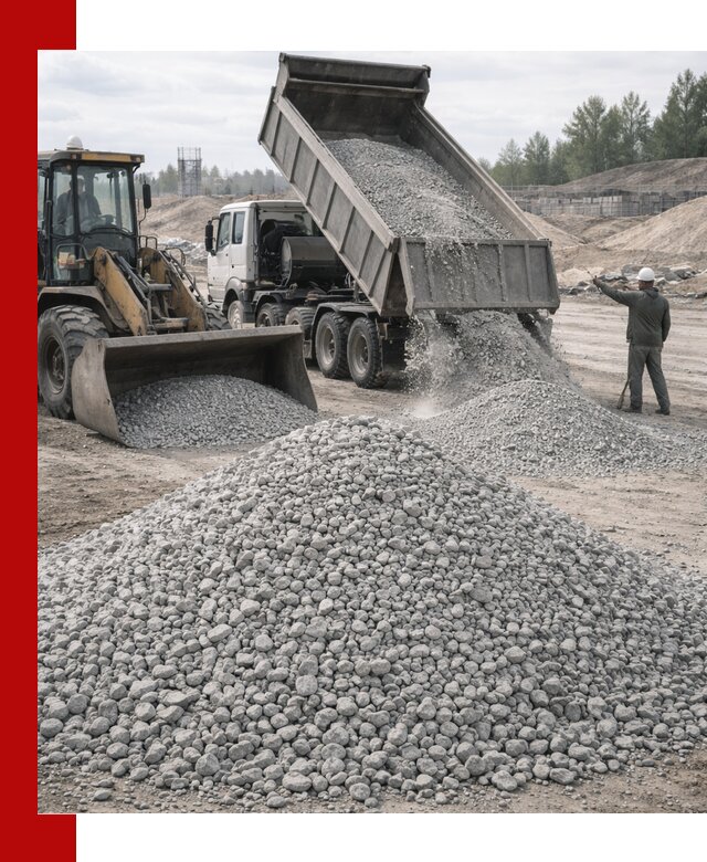 Доставка известнякового щебня фр. 5–20 в Черногорске