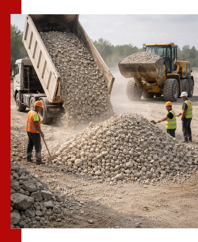 Доставка известнякового щебня фр. 40-70 в Черногорске