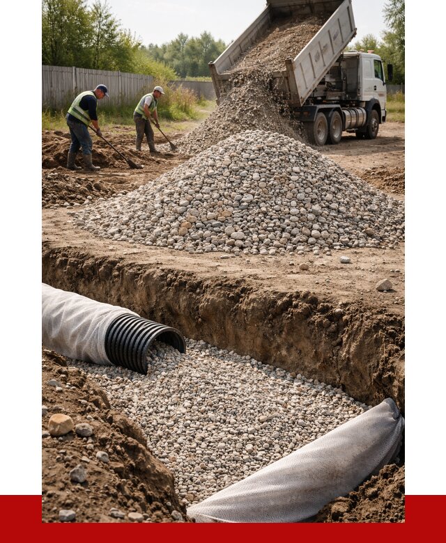 Гравий для дренажа в Черногорске от 2246 р., доставка ПРОНЕРУДЧрн