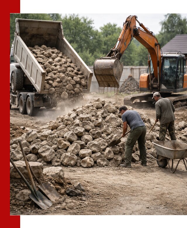 Доставка и разгрузка бутового камня в Черногорске