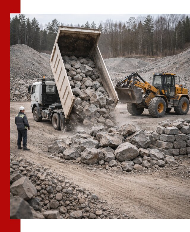 Доставка и продажа бутового гранитного камня в Черногорске