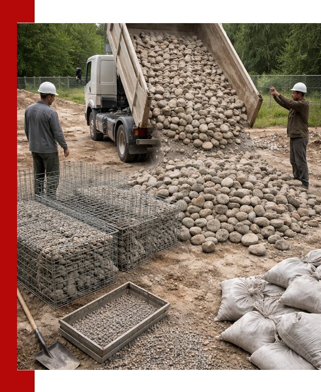 Камень для габионов фракция 70–151 в Черногорске