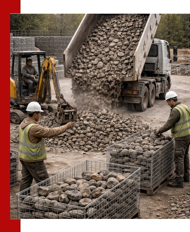 Камень для габионов фракция 100–201 в Черногорске