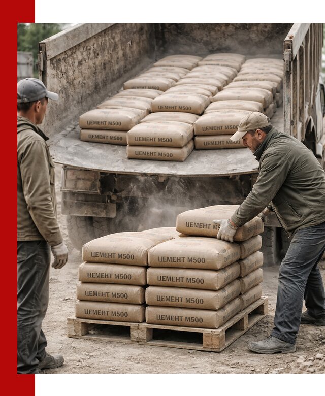 Цемент М500 с доставкой самосвалом в Черногорске