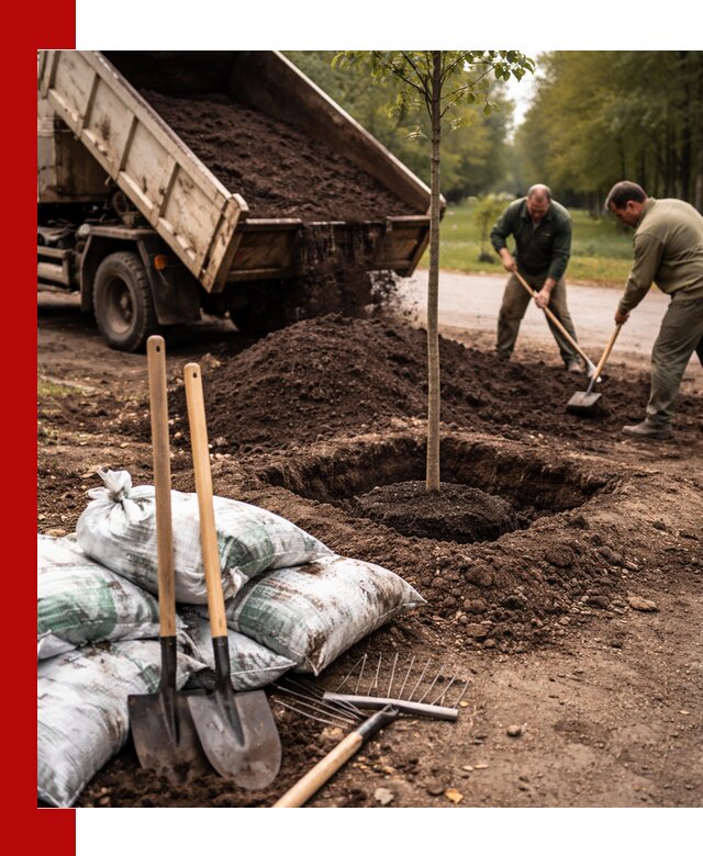 Грунт для посадки деревьев в Черногорске — доставка и подготовка почвы