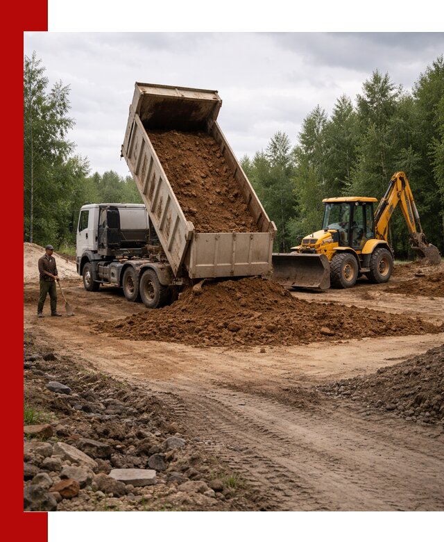 Доставка суглинка самосвалами в Черногорске подсыпка и планировка