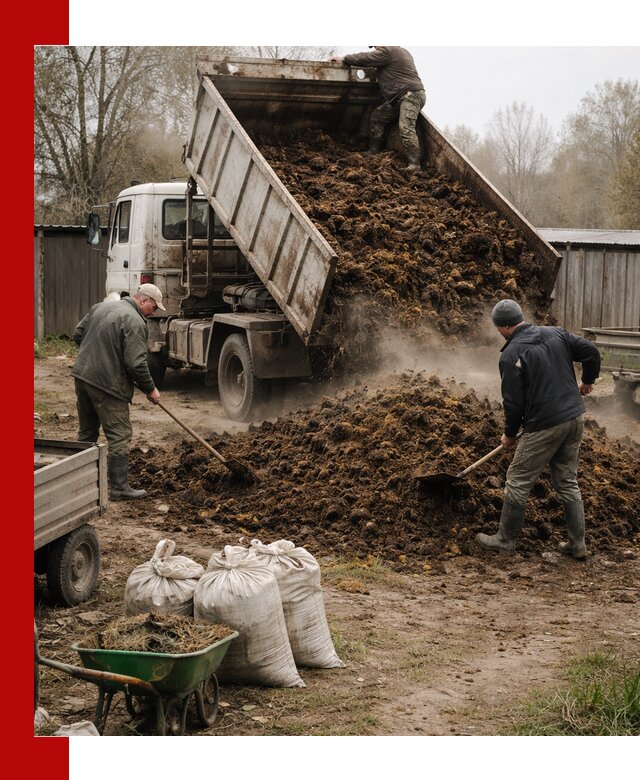 Доставка коровьего навоза самосвалом в Черногорске