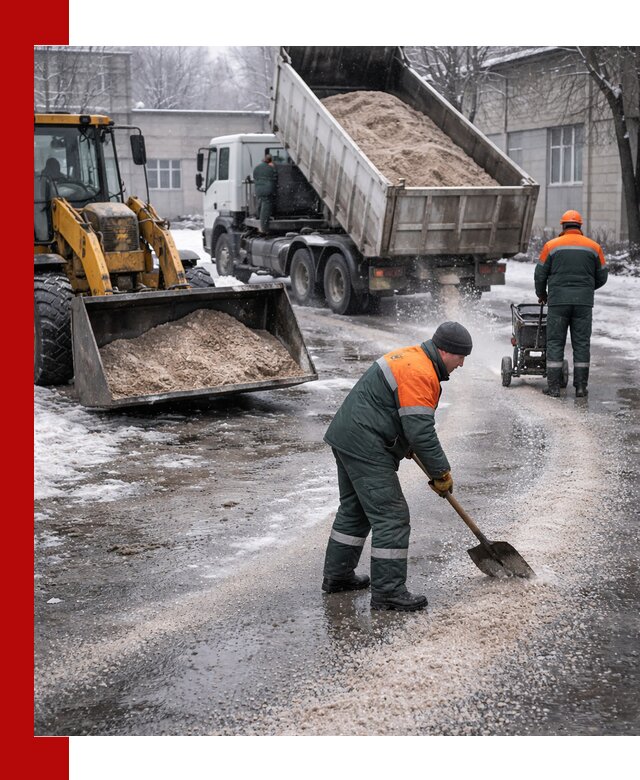 Реагент против гололеда с доставкой и нанесением в Черногорске