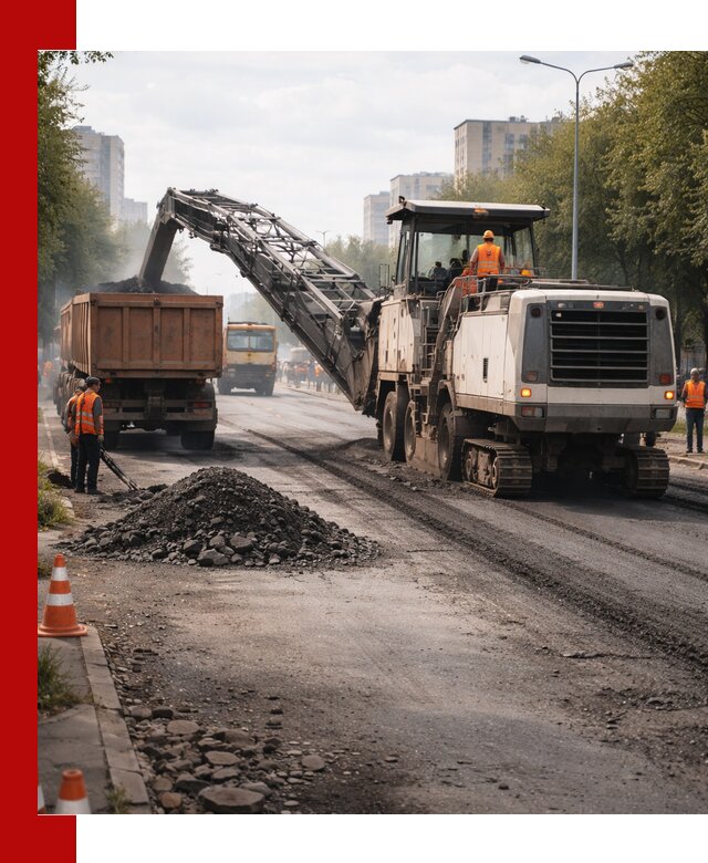 Фрезерованный асфальт в Черногорске — удаление и вывоз старого покрытия