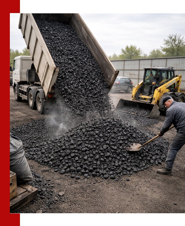 Доставка угля орех в Черногорске оптом и в розницу